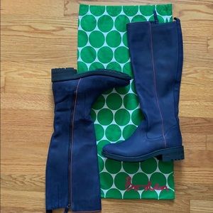 Navy Blue leather Boden boots